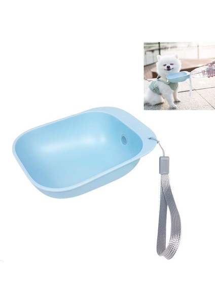 Pet Square Bowl Içme Head Cat Portable Eşlik Eden Fincan Köpek Içme Çeşmesi (Mavi) (Yurt Dışından) fiyatları
