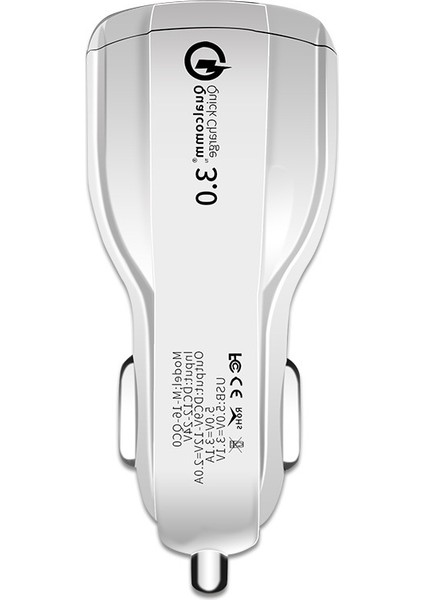 2 Adet Qc3.0 + 3.1A Araç Şarj Çift USB 6A Halo Şarap Şişesi Hızlı Şarj Araç Şarj Cihazı (Klasik Beyaz) (Yurt Dışından)