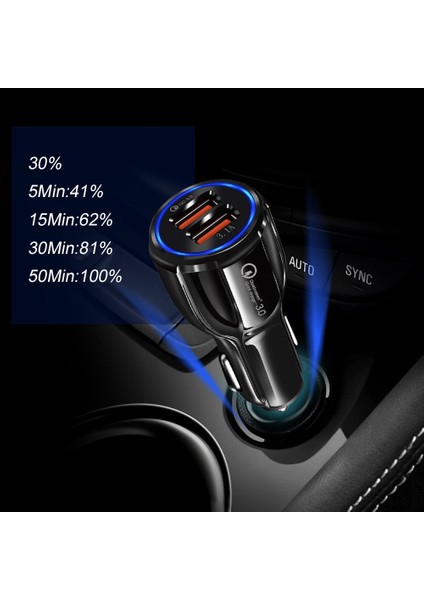 2 Adet Qc3.0 + 3.1A Araç Şarj Çift USB 6A Halo Şarap Şişesi Hızlı Şarj Araç Şarj Cihazı (Klasik Beyaz) (Yurt Dışından) modelleri
