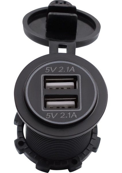 Evrensel Araba Çift USB Şarj Güç Çıkışı Adaptörü 4.2A 5 V IP66 Açıklık + 60CM Kablo (Mavi Işık) (Yurt Dışından)