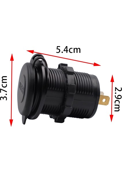Evrensel Araba Çift USB Şarj Güç Çıkışı Adaptörü 4.2A 5 V IP66 Açıklık + 60CM Kablo (Mavi Işık) (Yurt Dışından) fiyatları