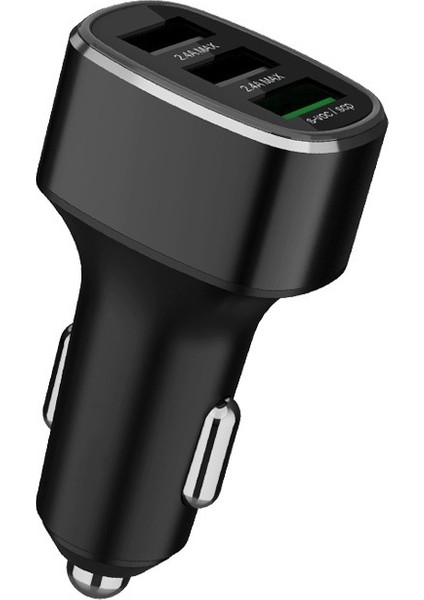 Huawei Için Üç USB Portu Araba Hızlı Şarj Şarj Cihazı / Oppo / Vivo / Oneplus ve Diğer Flaş Şarj, Model: GT780 Siyah (Yurt Dışından)