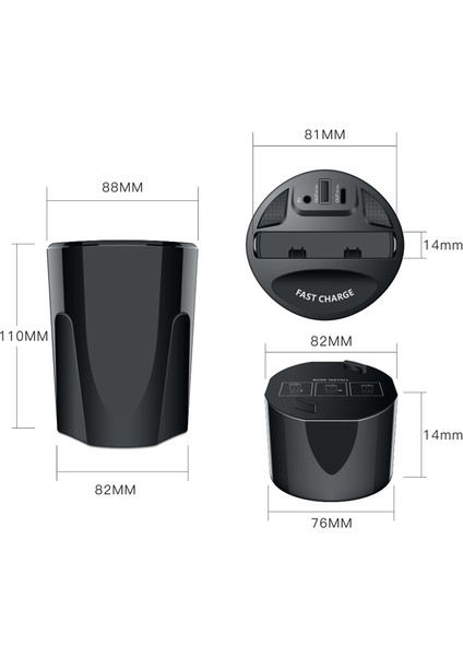 X9 Araba Qi Standart Şarj Kupası Kablosuz Hızlı Şarj (Yurt Dışından) fiyatları