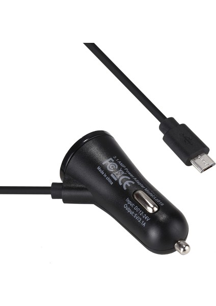 3.1A Çift Bağlantı Noktaları Android Kablolu Akıllı Araç Şarj Cihazı, Galaxy, Sony, Lenovo, Htc, Huawei ve Diğer Akıllı Telefonlar (Siyah) (Yurt Dışından) fiyatları