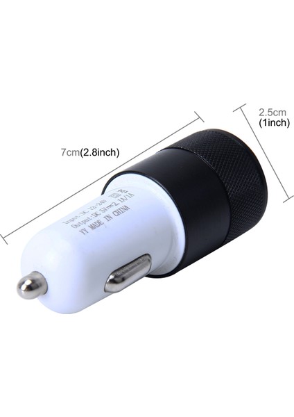 10 Adet Araba Oto 5 V Çift USB 2.1A / 1A Çoğu Telefonlar Için Çakmak Adaptörü (Siyah) (Yurt Dışından) fiyatları