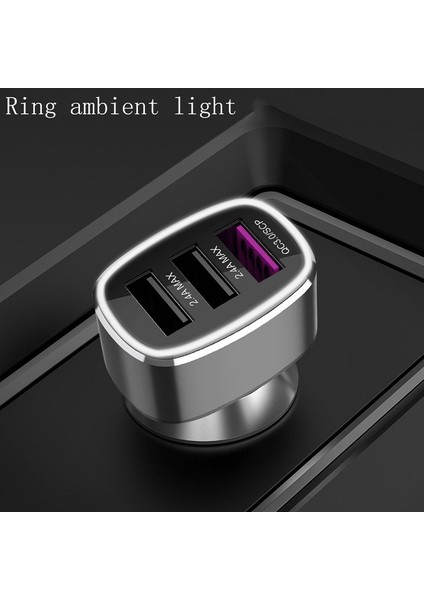 Üç USB Bağlantı Noktaları Haawei Için Hızlı Şarj Şarj Cihazı / Oppo / Vivo / Oneplus ve Diğer Flaş Şarj, Model: GT780 Gri (Yurt Dışından) fiyatları