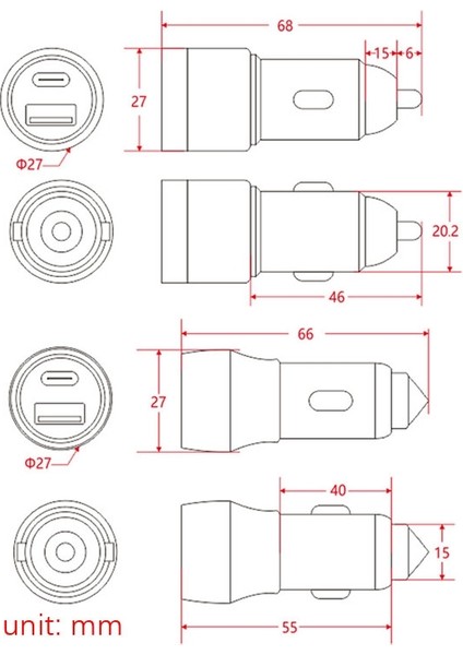Alüminyum Alaşımlı Çakmak Uygulanabilir Araç Şarj Cihazı, Model: Siyah Qcpd (Yurt Dışından) fırsatları