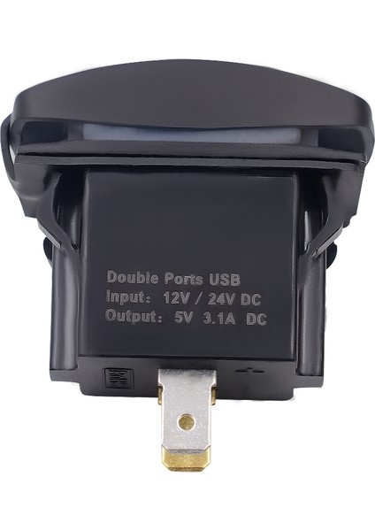 Araba Su Geçirmez Çift USB Şarj DC12-24V 3.1A, LED Gösterge Işık (Turuncu Işık) ile (Yurt Dışından) modelleri