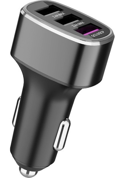 Üç USB Bağlantı Noktası Huawei Için Hızlı Şarj Şarj Cihazı / Oppo / Vivo / Oneplus ve Diğer Flaş Şarj, Model: GT680 Gri (Yurt Dışından)