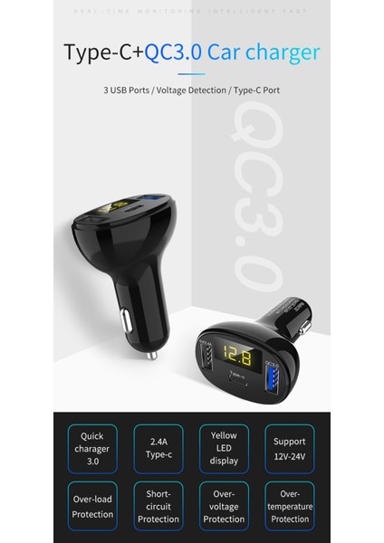 C02 Araba Güç Adaptörü Araç Içi Telefon Şarj Cihazı (Yurt Dışından) modelleri