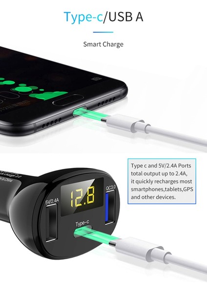 C02 Araba Güç Adaptörü Araç Içi Telefon Şarj Cihazı (Yurt Dışından) fırsatları