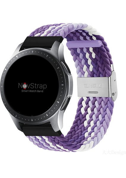 Samsung Galaxy Watch SM-R800 ile Uyumlu Kordon Kayış (22MM) Flexible Elastik Örgü Kayış