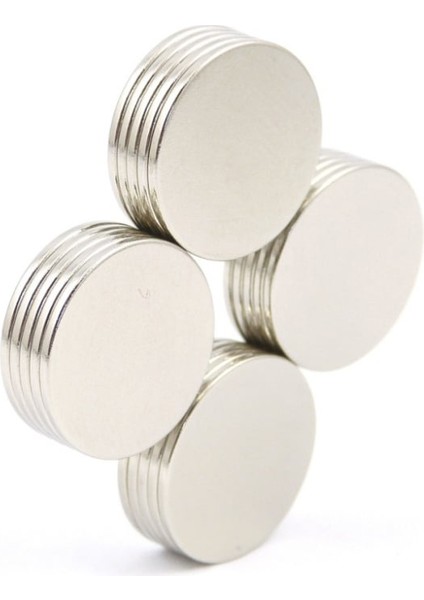15 x 1 mm Çap: 15 Mm, Kalınlık : 1 mm Yuvarlak Neodyum Mıknatıs -75 Adet