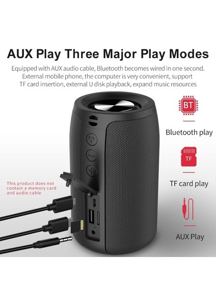 S32 5 W Hıfı Bas Kablosuz Bluetooth Hoparlör, Süpürgelikler-Free / USB / Aux (Mavi) (Yurt Dışından) modelleri