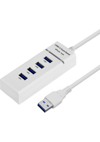 Led, Süper Hız 5gbps, BYL-P104 (Beyaz) ile 4 Bağlantı Noktası USB 3.0 Hub Ayırıcı (Yurt Dışından)