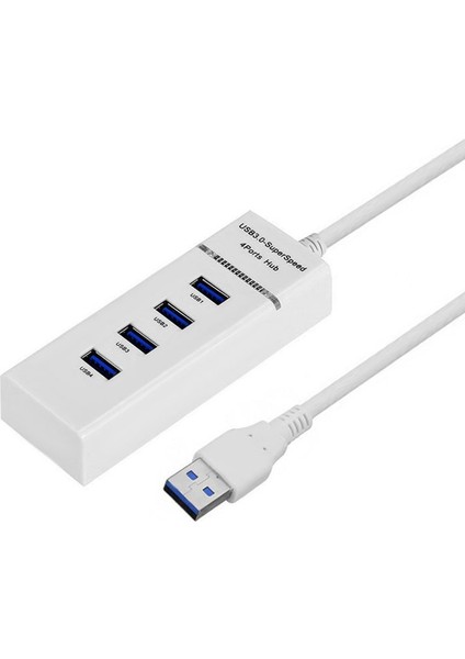 Led, Süper Hız 5gbps, BYL-P104 (Beyaz) ile 4 Bağlantı Noktası USB 3.0 Hub Ayırıcı (Yurt Dışından)