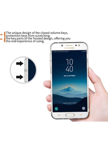 Samsung Galaxy C8 Ultra Ince Kaliteli Esnek Şeffaf Silikon