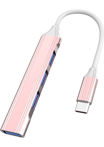 2 Pc Çok Işlevli Genişletilmiş Yerleştirme, Spesifik: Type-C/usb-C 3.0 (Pembe) (Yurt Dışından)