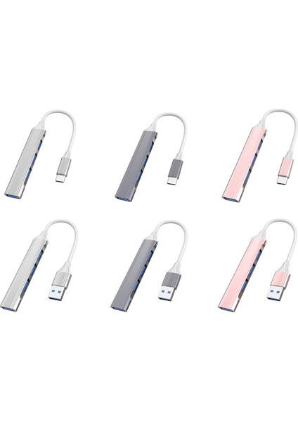 2 Pc Çok Işlevli Genişletilmiş Yerleştirme, Spec: Type-C/usb-C 3.0 (Gri) (Yurt Dışından)