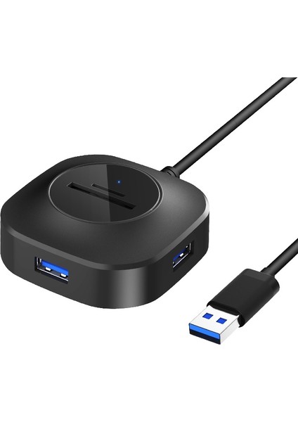 H25-3.0 3 x USB Port Tf/sd Kart Okuyucu Bilgisayar Defteri Yüksek Hızlı Hub Splitter (Yurt Dışından)
