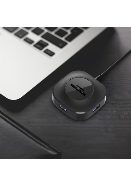 H25-3.0 3 x USB Port Tf/sd Kart Okuyucu Bilgisayar Defteri Yüksek Hızlı Hub Splitter (Yurt Dışından)