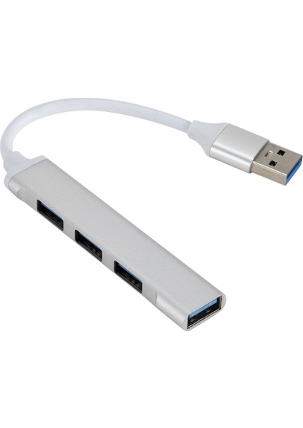 A809 USB 3.0 x 1 USB 2.0 x 3 Ila USB 3.0 Çok Işlevli Ayırıcı Hub Adaptörü (Gümüş) (Yurt Dışından)