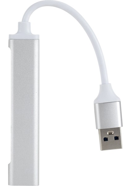 A809 USB 3.0 x 1 USB 2.0 x 3 Ila USB 3.0 Çok Işlevli Ayırıcı Hub Adaptörü (Gümüş) (Yurt Dışından)