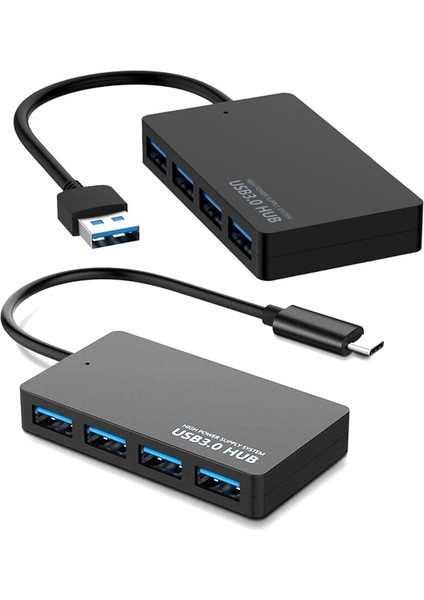 KYTC47 4 Bağlantı Noktası USB Adaptör Kablosu, Renk: Siyah USB 3.0 (Yurt Dışından)