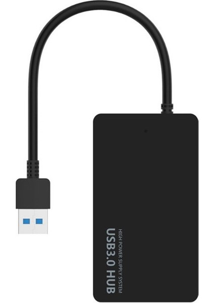 KYTC47 4 Bağlantı Noktası USB Adaptör Kablosu, Renk: Siyah USB 3.0 (Yurt Dışından)