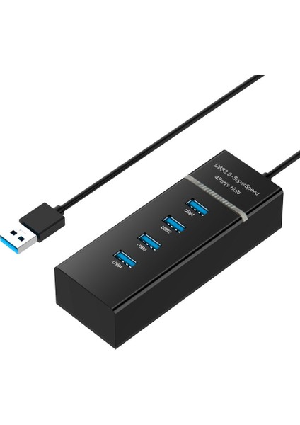 Led, Süper Hız 5gbps, BYL-P104 (Siyah) ile 4 Bağlantı Noktası USB 3.0 Hub Ayrıcı (Yurt Dışından)