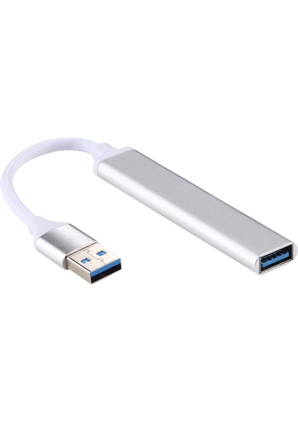 A-809 4 x USB 3.0-Usb 3.0 Alüminyum Alaşım Hub Adaptörü (Gümüş) (Yurt Dışından)