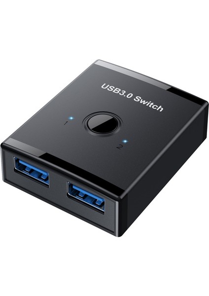 T25 2 Arada 1 Usb3.0 Çift Yönlü Anahtar Yazıcı Paylaşıcı Ayrıştırıcı (Siyah) (Yurt Dışından)