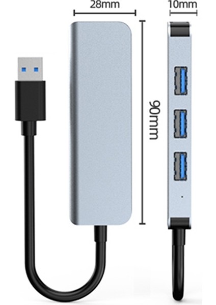 BYL-2013U 4 1 Usb-Usb-3.0 x 1 USB 2.0 x 3 Hub Adaptörü (Yurt Dışından)