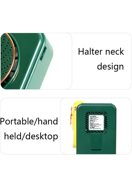 SHC-S03 USB Masaüstü Yapraksız Açık Hava Spor Taşınabilir Tembel Asma Boyun Fan, Renk: Sarı (Yurt Dışından)
