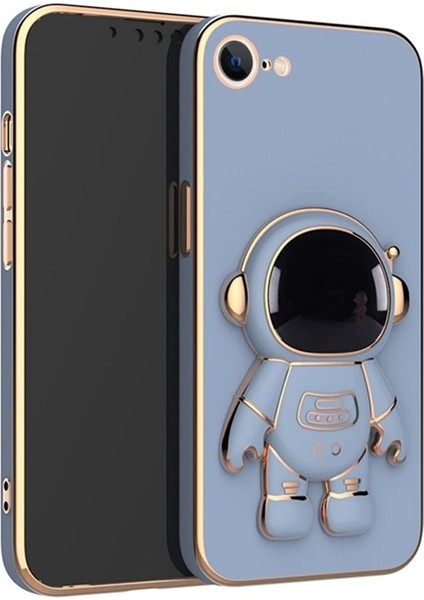 Iphone Se 2022 Kılıf Astronot Standlı Silikon