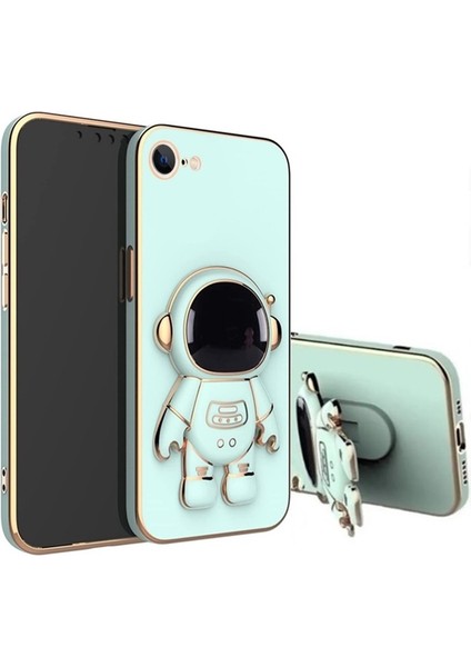 Iphone 8 Kılıf Astronot Standlı Silikon + Ekran Koruyucu