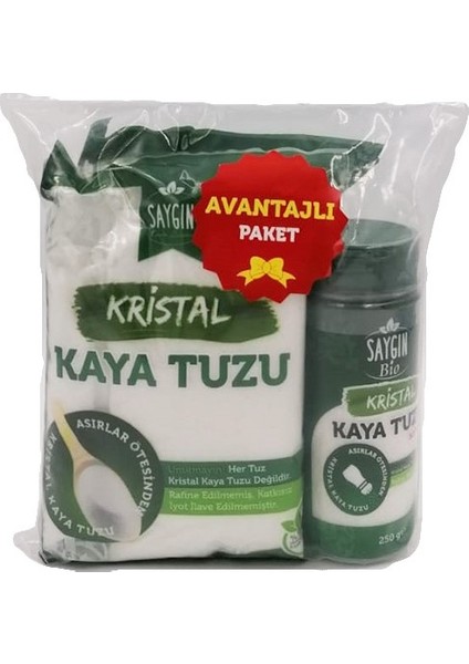 Kaya Tuzu Tuzluklu Ikili Set (500G+250G)