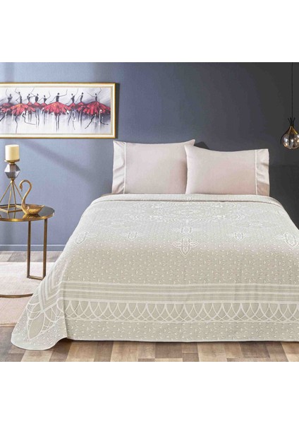 Tac Jakar Pıke Takımı Mıchele Tek Kişilik Bej