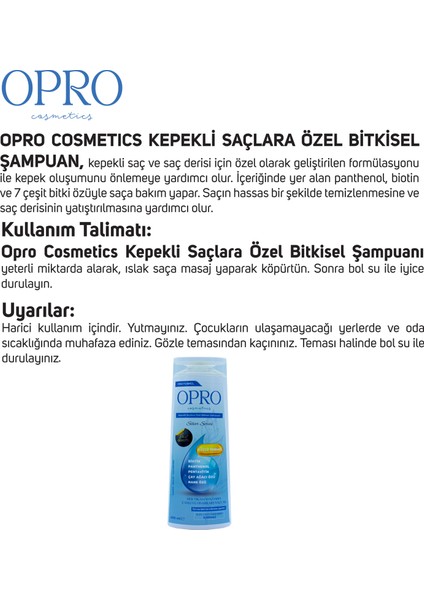 Kepeğe Karşı Etkili Biotin, Panthenol, Çay ağacı ve Nane Özlü Şampuan 400 ml