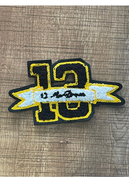 15X8 cm Dokuma 13 Rakamlı Aplike Arma Yama Apolet Dikiş Aksesuarı