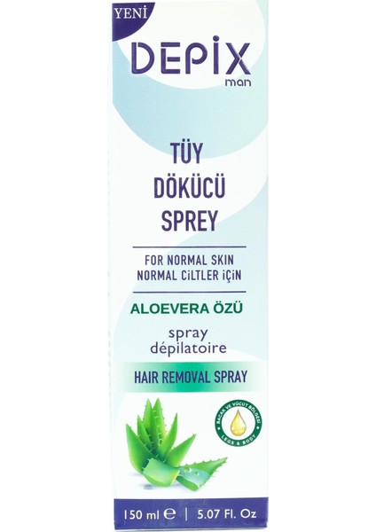 Erkek Tüy Dökücü Sprey - Aloe Vera Özü ( 150 ML )
