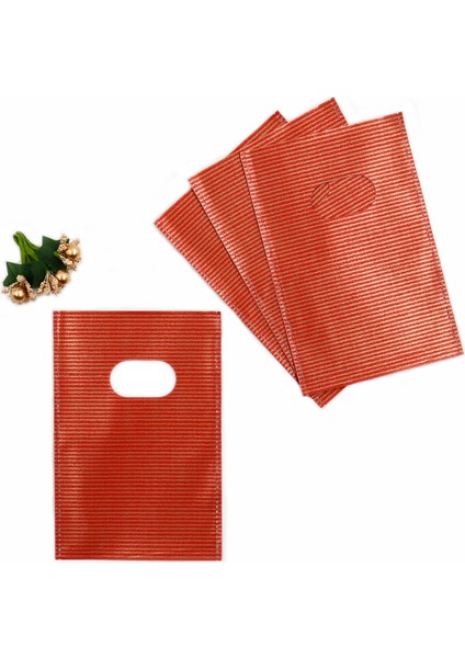 Hediyelik Lüx El Geçme Poşet 50'li 13 x 20 cm Kırmızı
