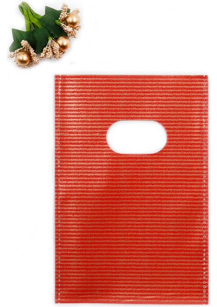 Hediyelik Lüx El Geçme Poşet 50'li 13 x 20 cm Kırmızı