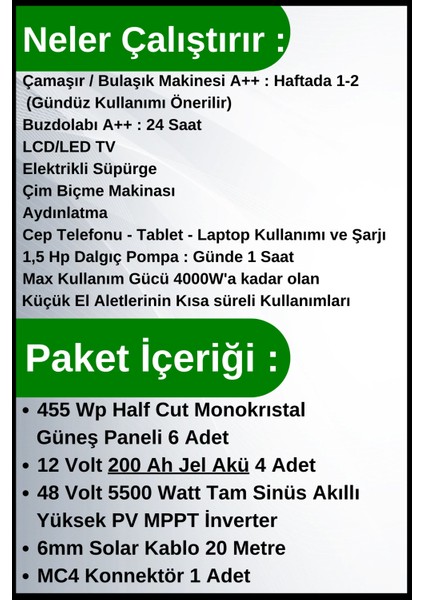 Bağ Evi Hobi Bahçesi Strong Solar Paket 20KWP