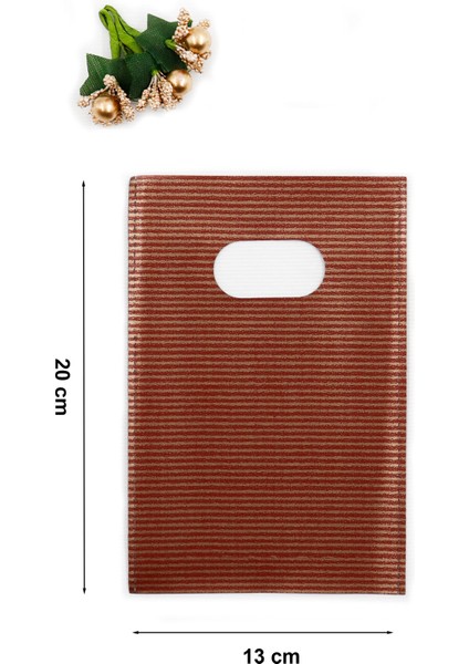 Hediyelik Lüx El Geçme Poşet 50'li 13 x 20 cm Bordo