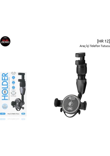 Hasırcıjet Araçiçi Telefon Tutucu Subzero HR12 (Siyah)