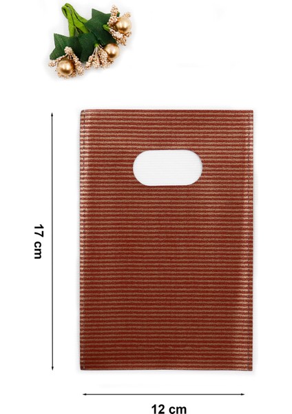 Hediyelik Lüx El Geçme Poşet 50'li 12 x 17 cm Bordo
