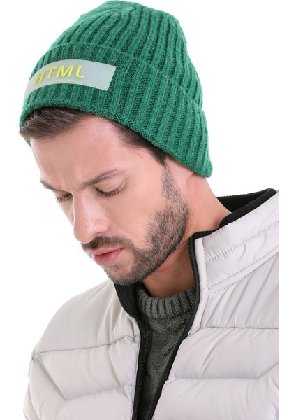 Yeşil Pamuklu Düz Örgü Bere indirimleri