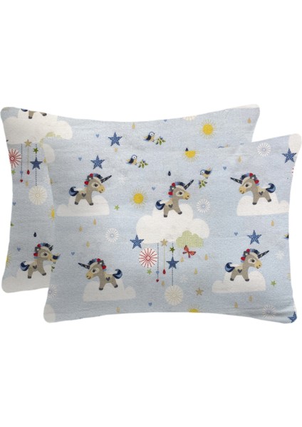 Flanel ( Pazen ) Fermuarlı Bebek Yastık Kılıfı | 35X45 ( 2 Adet )