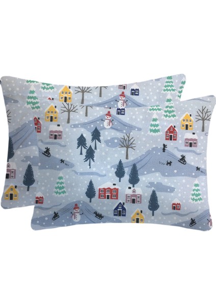 Flanel ( Pazen ) Fermuarlı Bebek Yastık Kılıfı | 35X45 ( 2 Adet )